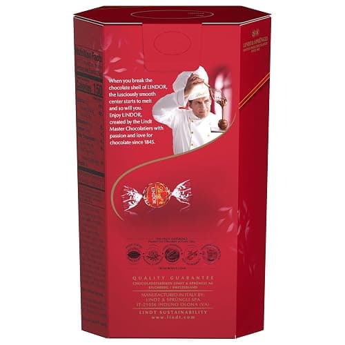Lindt LINDOR Milk Chocolate Candy Truffles Gift Box, 8.4 oz. thumbnail 7