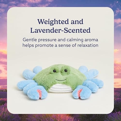 warmies Microwavable & Weighted Stuffed Animals, Blue Crab - Heated Stuffed Animal Plushie for Warmth & Comfort - Cute Soft Plush Toys for Adults & Children (Boys, Girls, Babies & Toddlers) thumbnail 3