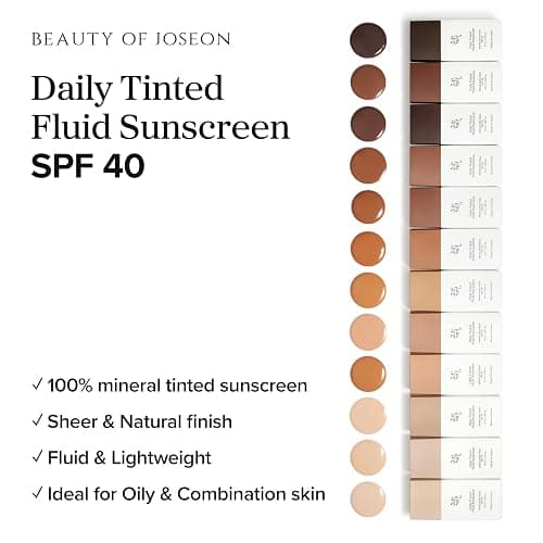 Beauty of Joseon Daily Tinted Fluid Sunscreen 12 Shades for Face Moisturizing Broad Spectrum SPF 40 Korean Skincare 50ml, 1.69 fl.oz #LN110 thumbnail 3