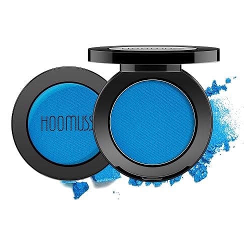 HOOMUSS Dark Blue Eyeshadow Matte Handmade Pressed Eyeshadow Palette With No Creasing High Pigmented Long Lasting Blue Eye Shadow (DarkBlue) - Image 1