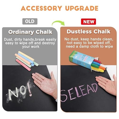 SELEAD Small Chalkboard Words Sign - 3 Pack 6x8 Inch Tabletop Decorative Chalk Board with Wooden Stand, Mini Double-Sided Erasable Message Menu Board for Food, Business, Wedding, Party thumbnail 6