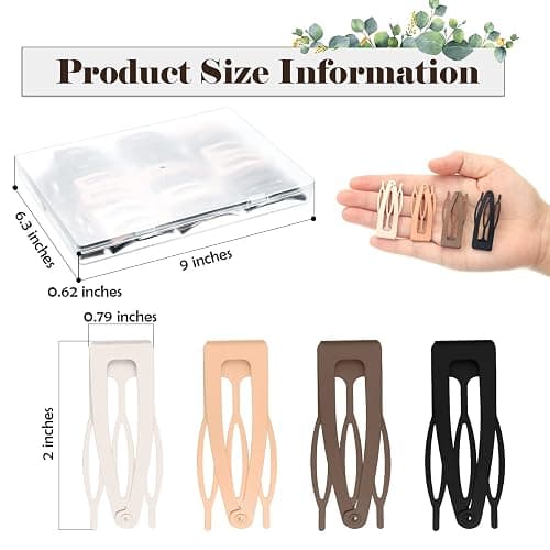 Dingion 60 Pieces Double Grip Hair Clips Metal Snap Hair Clips Grip Women Barrettes Accessories with Plastic Box for Women Girls Making Salon thumbnail 2