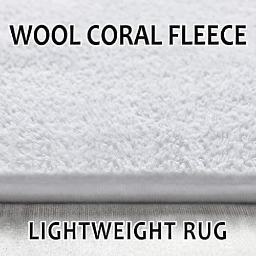 Hutha Large Area Rugs for Bedroom Living Room, 6x9 White Solid Fluffy Super Soft Memory-Foam Furry Bedside Carpets, Modern Indoor Floor Rug Aesthetic Minimalist Rug for Kids Girls Boys Home Decor thumbnail 7