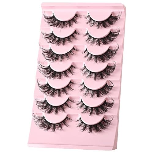 FARRED Cat Eye Lashes Natural Fox Eyelashes D Curl Wispy False Lash Strips Volume Cateye Fake Eyelash Medium Length Russian Strip Lashes Natural Look Full Pestañas Sets for MUA and Beginners Makeup thumbnail 3