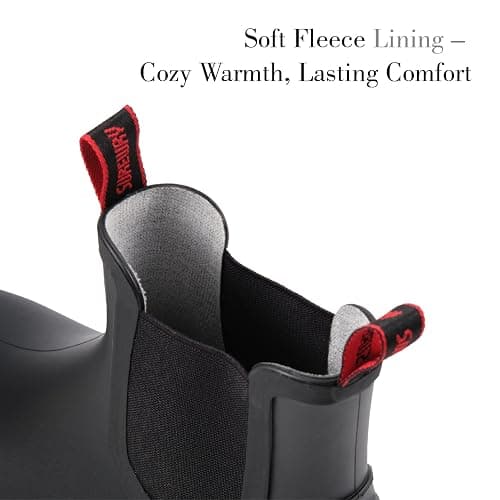 SUREWAY Women's Short Ankle Rain Boots,Waterproof Rubber Garden Shoes,Slip Resistant Chelsea Rain Boots For Ladies thumbnail 6