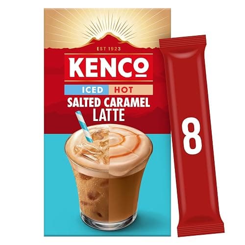 Kenco Iced Hot Salted Caramel Latte Sachets x8 (Pack of 5, Total 40 Sachets) thumbnail 2