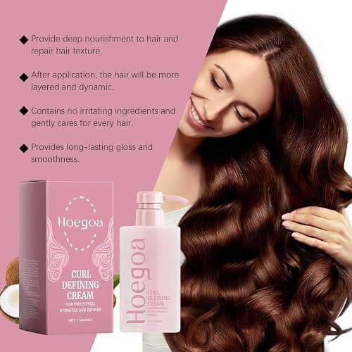 Curl Defining Cream Styling Volume Moisture Natural Shine Curl Styling Cream Anti-Frizz Bouncy Resilient Enhancer Styling Lotion Natural Wavy 114g thumbnail 8
