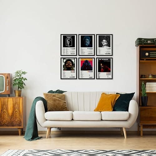 BDSHUNBF Lot de 6 d'Album de The Weeknd, Impressions sur Toile de Pochettes, Affiche d'Art, Décoration Murale, sans Cadre, pour Dortoir Chambre, 20 x 25 cm thumbnail 3