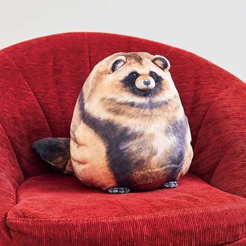 Raccoon Plush, 10" Raccoon Stuffed Animal, Cute Plushies for Girls, Soft Plush Pillow, Kitten Throw Pillow Doll Big Plush Toy Decoration Doll Gift for Kids Boys Birthday Christmas thumbnail 6