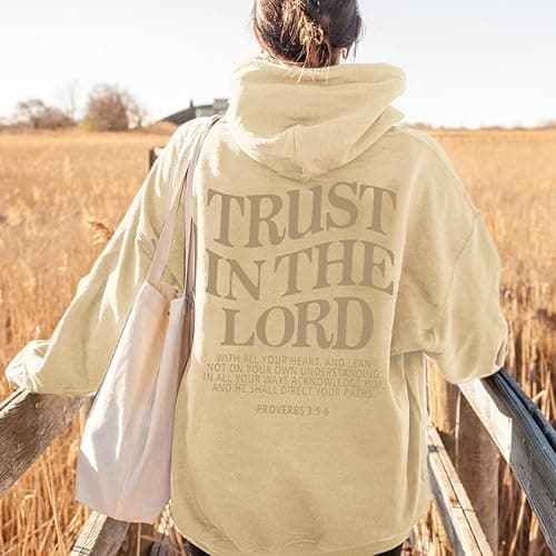 Christian Graphic Hoodies Fall Fashion 2025 Preppy Letter Print Long Sleeve Pullover Sweatshirt with Pocket Teen Girls thumbnail 2