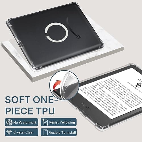 CoBak Magnetic Clear Case for 6 Inch Kindle 2024 and 2022 (11 Gen) | Compatible with PopSockets/UGREEN/Anker Magnetic Grip and Stand | Lightweight thumbnail 2