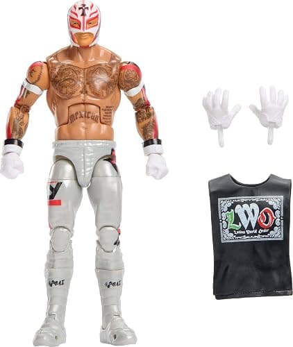 Mattel WWE Elite Action Figure & Accessories, Series #125 Set, 6-inch Collectible Rey Mysterio with 25 Articulation Points & Swappable Hands thumbnail 2