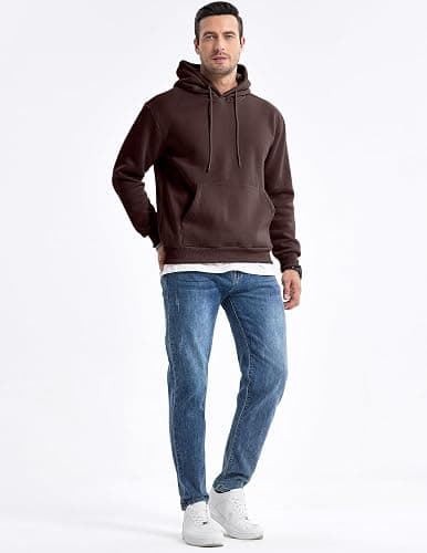 JMIERR Mens Casual Cotton Hooded Collar Drawstring Hoodies Pullover Sweatshirts Casual Long Sleeve Shirts thumbnail 9