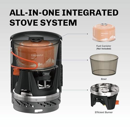 Fire-Maple "Fixed Star 1" Backpacking and Camping Stove System | Outdoor Propane Cooking Gear | Portable Pot/Jet Burner Set | Ideal for Hiking, Trekking, Fishing, Hunting Trips and Emergency Use thumbnail 4