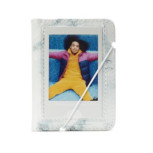 instax mini 12 instant camera bundle,pack contains; Camera, Ready-to-take camera case, mini photo albu in white marble finish, 1 x 10 shot mini white border instant film, photo stickers thumbnail 5