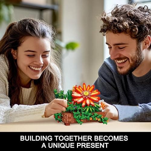 Sunflower Bonsai Building Set-Compatible with Lego Flower, Exquisite Plant Model for, Home Decor for Birthday Display & Adults (924 PCS) thumbnail 2