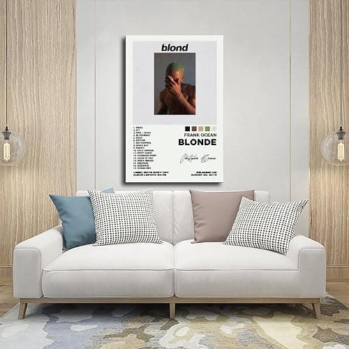 GAECFOH Frank Ocean Blonde Album Poster Canvas Poster Bedroom Decor Sports Landscape Office Room Decor Gift Unframe-style Unframe-style12x18inch(30x45cm) thumbnail 5