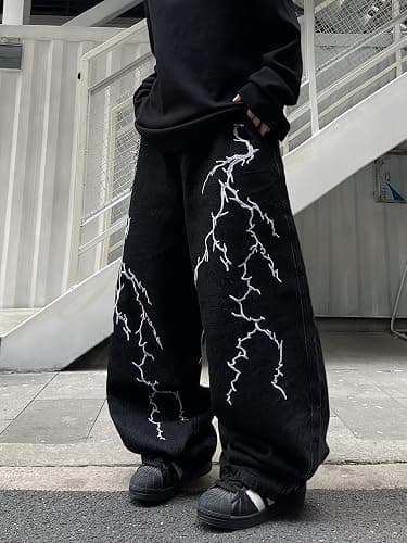 OYICAI Womens Baggy Jeans Wide Leg Denim Pants Y2k 90s Vintage Hip Hop Loose Long Trousers Streetwear thumbnail 3