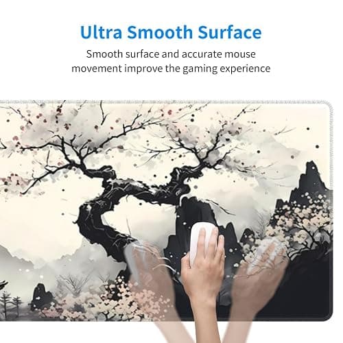 Japanese Mouse Pad, Large Japanese Desk Mat, XL Anime Gaming Keyboard Mat, Non-Slip Rubber Base, Big Extended Desk Protector for Home Office, 31.5”x11.8” thumbnail 5
