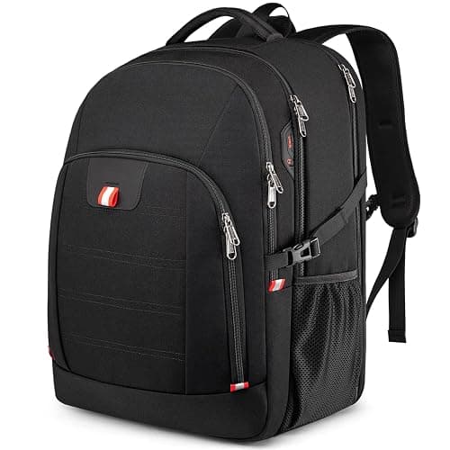 Della Gao Travel Laptop Backpack, 18.4 inch Extra Large Backpack for Men and Women, 45L Capacity Business Computer Back Pack (Black, 18.4 Inch) - Image 1