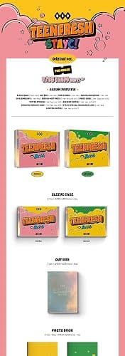 STAYC TEENFRESH 3rd Mini Album CD+POB+Folding poster on pack+Photobook+Comic lyrics book+4cut photo+Photocard+Tattoo sticker+Message card+official fragrance+Tracking Sealed (SET(ARCADE+BUBBLE)) thumbnail 2