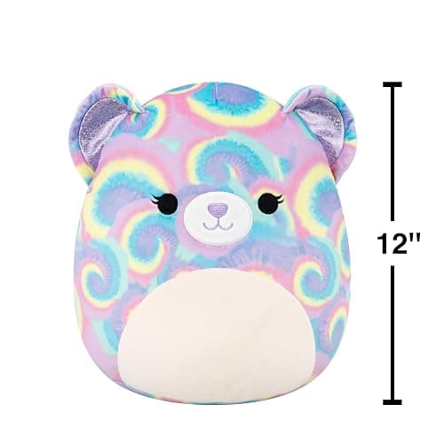 Squishmallows Original 12in Jonessa The Purple Psychedelic Tie-Dye Bear – Official Jazwares Plush (Medium-Sized) thumbnail 3