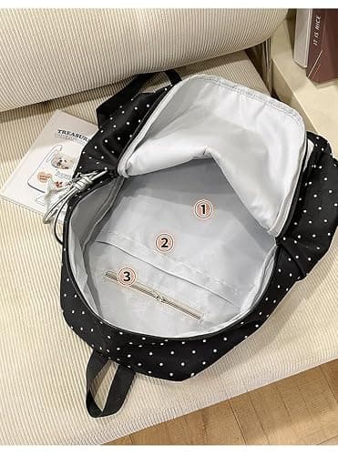 KFVIM Piano Backpack Whimsical Twee Backpack Y2k Cute Daypack Medium Bookbag Cutecore Supplies (Black) thumbnail 4