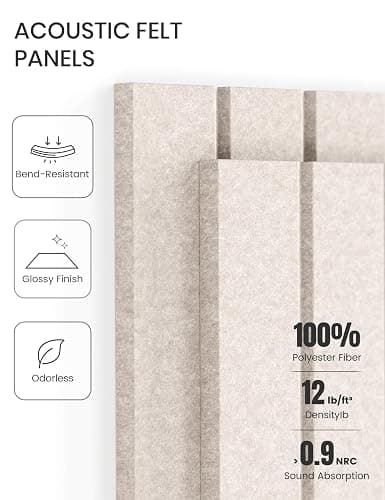 Fluxynara Large Felt Bulletin Board 48" x 36" Cork Board Alternative-12 Pack with 64 Safe Removable Adhesive Tabs, Cork Boards for Walls Cork Board for Home Office Classroom Pin Board -Oatmeal thumbnail 4