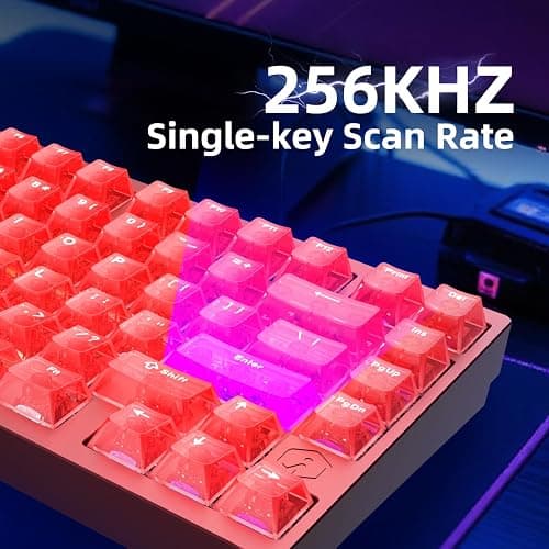 IROK MG75MAX 81 Keys Wired Magnetic Switch Keyboard, 256KHZ Single Key Scan Rate, PCB Nano-Coating Waterproof, Hall Effect, 8KHZ/ARGB/CNC Aluminum Gaming Keyboard(Red) thumbnail 5