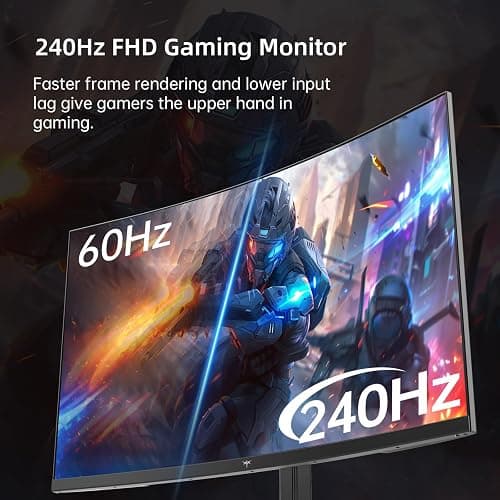 KTC 32 Inch 240Hz Curved Gaming Monitor, FHD 1500R HDR PC Monitor, H32S17F | Adaptive Sync, Ultra-Fast 1080P 1ms Monitor for Gamer, 3500:1 Contrast, HDMI 2.0 x 2, DisplayPort 1.4 & USB 2.0 thumbnail 2