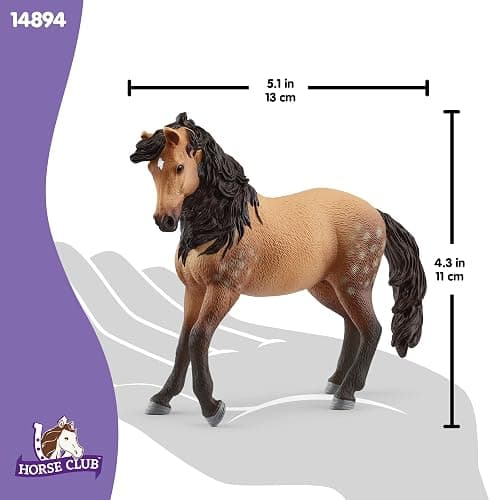 Schleich Horse Club - Andalusian Mare - 5" Hand-Painted Collectable, Realistic Toy Horse Figurine for Girls and Boys. Durable Educational Figure for Fun Imaginative Play. Cool Kids Toys Ages 5+ 14894 thumbnail 3