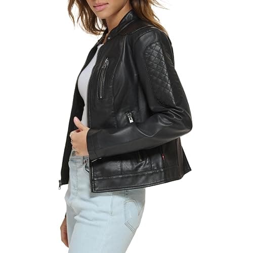 Levi's Women's Faux Leather Motocross Racer Jacket (Standard and Plus) thumbnail 2