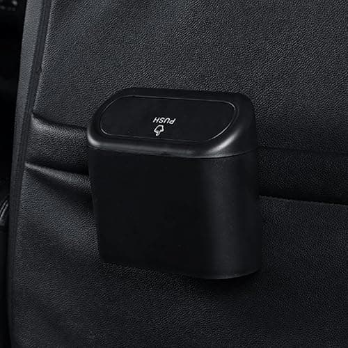 Accmor Car Trash Can with Lid, Mini Auto Dustbin Garbage Organizer Holder 2 Packs, Automotive Storage Container Bin with 60 Pcs Bags for Vehicle, Home, Office - Black, Black - 1 thumbnail 7