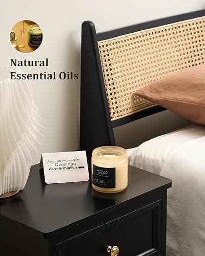 M&SENSE Vanilla Soy Candles, Medium 2 Wick 11.6oz 70 Hours Burning Time, All Natural Organic Soy Wax, Relaxing Aromatherapy Scented Candle, Housewarming Gift for Women and Men thumbnail 6
