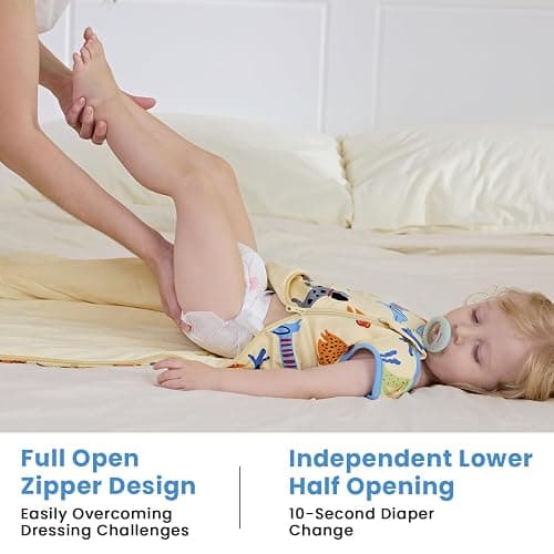 babee Reshinee Bamboo Viscose Sleep Sack for Babies and Toddlers 1.0 Tog Wearable Blanket 2-Way Zipper Baby Shower Gifts thumbnail 7