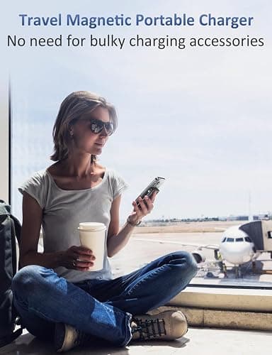 Magnetic Portable Charger 10000mAh, 20W Power Bank with Built in Cable | 20W Fast Charging for Magsafe Battery Pack with LED Display, Travel Essential for iPhone 17/16/15/14/13/12 Pro/Pro Max-Black thumbnail 7