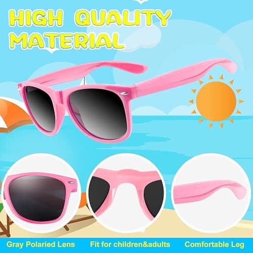 ASTARON 12 Pack Party Sunglasses Bulk Neon Party Favors for Beach Wedding Party Pool Supplies thumbnail 3