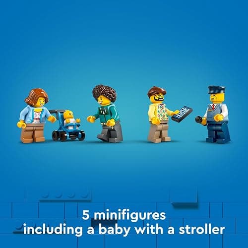 LEGO City Red Double-Decker Sightseeing Bus Toy Vehicle Set, Birthday Gift for 7 Year Olds, for Kids, Double-Decker London Bus Toy, 5 Characters Including a Baby and Stroller, 60407 thumbnail 5