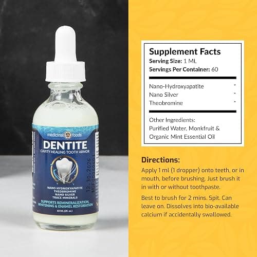 Original Dentite Tooth Armor Liquid | Nano Hydroxyapatite Remineralization Drops to Restore Tooth Enamel & Support Sensitivity Relief | at-Home Enamel Repair for Stronger Teeth | 60 ml thumbnail 5