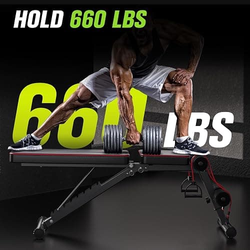 FitinOne Hantelbank Klappbar Verstellbar, Multifunktions Trainingsbank Schrägbank für Ganzkörper-workout, 6 in 1 Fitnessbank für zu Hause oder im Fitnessstudio, 300kg Gewichtskapazität thumbnail 3