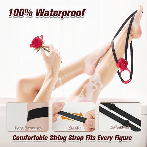 Couples Rose App Remote Control Wearable Vibrator, Couple Women Adult Sex Toys Games for Men, Hands Free Panty Clitoris Vibrator Vibrating Cock Ring, ZOOPLOU BDSM Female Sex Toy thumbnail 6