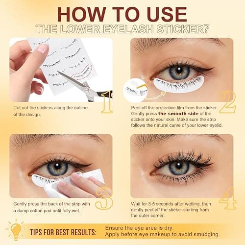 QUEWEL Magnetic Eyelashes 2 Pair Reusable Magnetic Eyelashes with Applicator No Glue Needed Eyelashes Cat Eye Natural Look Lash Clusters Kit Easy to Wear and Remove(A08) thumbnail 9