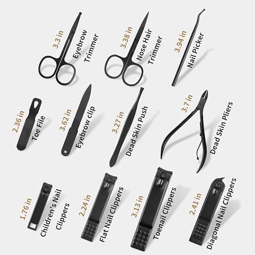 MINKINH Manicure Set Professional Nail Clipper Kit-26 Pieces Stainless Steel Manicure Kit,Nail Care Tools with Luxurious Travel Case Nail Grooming Kit Present for Men Husband Boyfriend Parent thumbnail 5