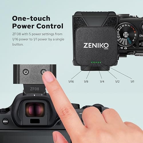 Zeniko ZF08 Aluminum Mini Flash Speedlite, 440 Full-Power On Camera Flash,CCT 6500K±200K Small Camera Flash for Canon/Fuji/Sony zv1/Sony zve10/Nikon/Panasonic Olympus Pentax/3s Recycle(Black) thumbnail 3