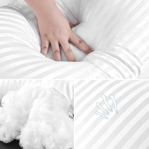 EIUE Throw Pillow Inserts, Machine Washable Pillows,Premium Polyester Fiber Fill for Sofa Bed & Decorative Cushions (White, 18x18inch) thumbnail 4