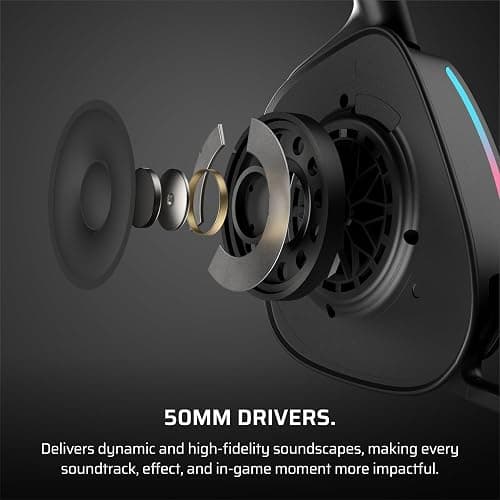 Corsair Void v2 Wireless Gaming Headset with Bluetooth for PC, PS5, PS4, Switch, Mobile – Dolby Atmos, 70 Hr Battery, Dual Wireless, Lightweight, Fast Charging – Carbon thumbnail 5
