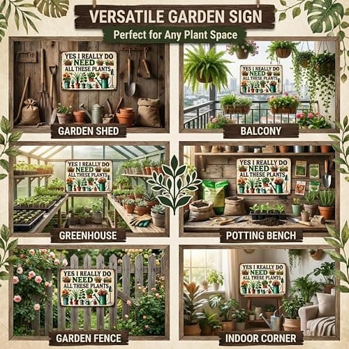 Bestylez Garden Gifts I Really Need All These Plants Vintage Gardening Signs for Home Garden Greenhouse Living Room Bedroom Yard Outdoor Decor 8X12 Inch (3362) thumbnail 4