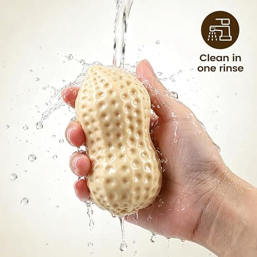 Coconut Oil Peanut Squishy - Stress Relief Moldable Peanut Squishies | Single Pack, Soft & Shapeable, Realistic Peanut Design for Adult & Teens, Zero Rebound, 4.33" x 2.16" thumbnail 4