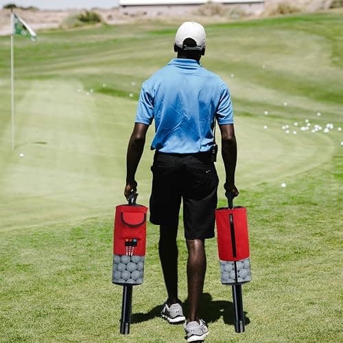 HOW TRUE Golf Ball Retriever, Portable Shag Bag Golf Ball Pick Up with Removable Plastic Tube, Pocket Shagger Storage thumbnail 6