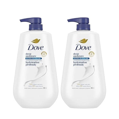 Dove Body Wash Deep Moisture For 24hr Lotion-Soft Skin Moisturizing Skin Cleanser with No Sulfates No Parabens, 905mL (Pack of 2) - Image 1